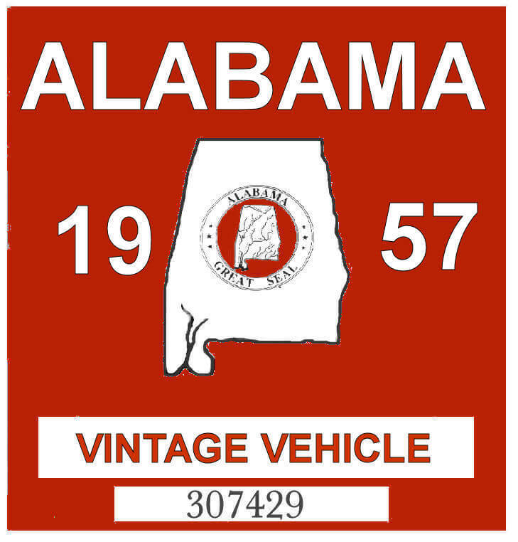 1957 Alabama Classic Windshield Sticker